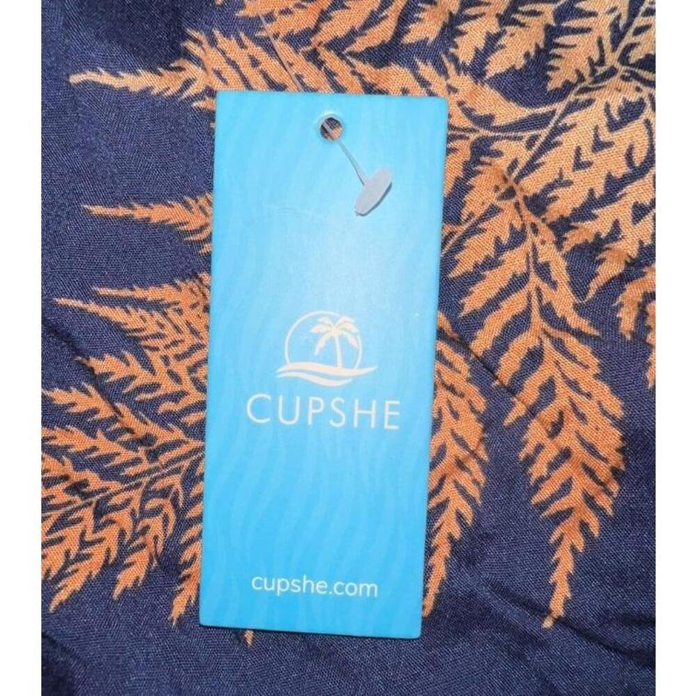 Cupshe Live Life on the Beach Swimsuit Spaghetti  Strap‎ Palm Cover Up Small - Picture 2 of 9